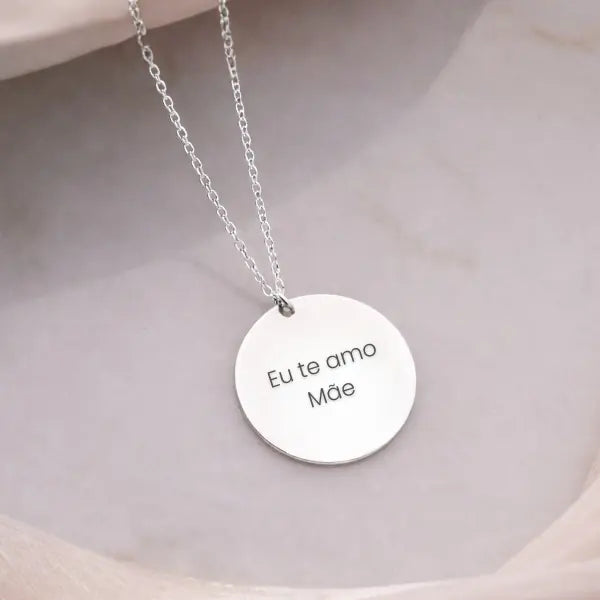 Colar Mãe Eterna - Foto e Escrita Personalizável