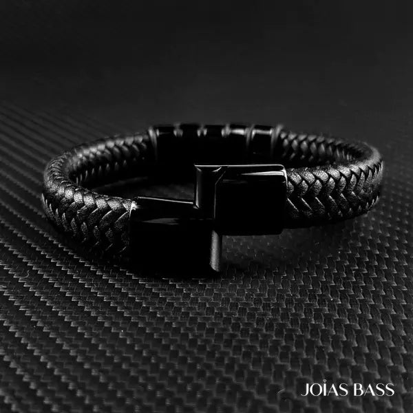 Pulseira Masculina Couro - Nomes Personalizáveis