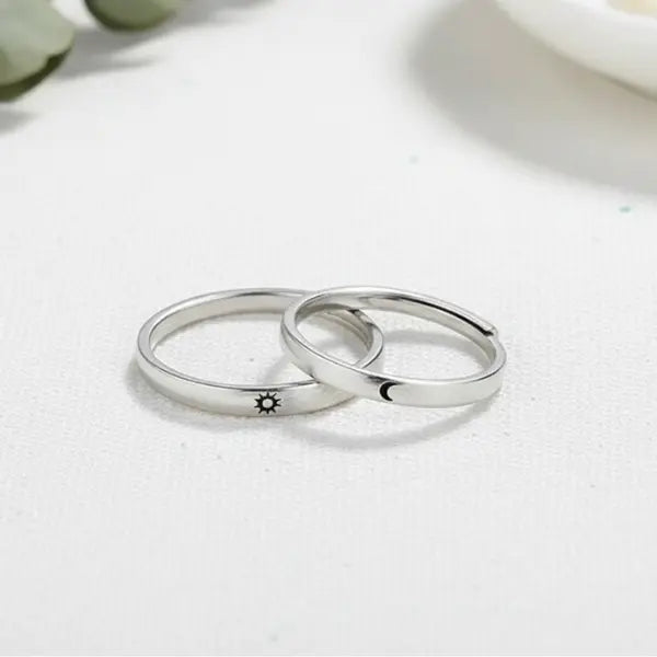 Par de Alianças - Sol e Lua