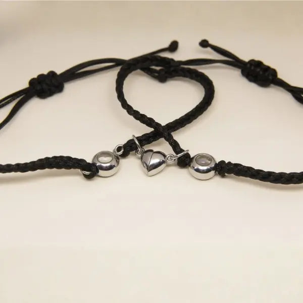 Par de Pulseiras Magnéticas - Foto Personalizável