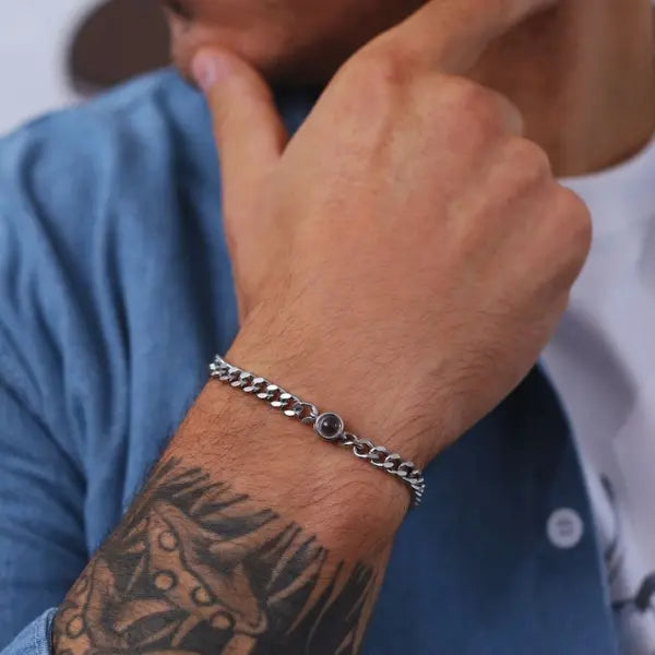 Pulseira Masculina Memories - Foto Personalizável