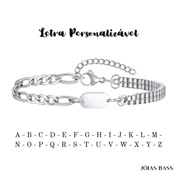Pulseira Alfabeto - Letra Personalizável - My Store
