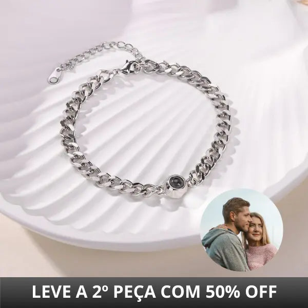 Pulseira Masculina Memories - Foto Personalizável