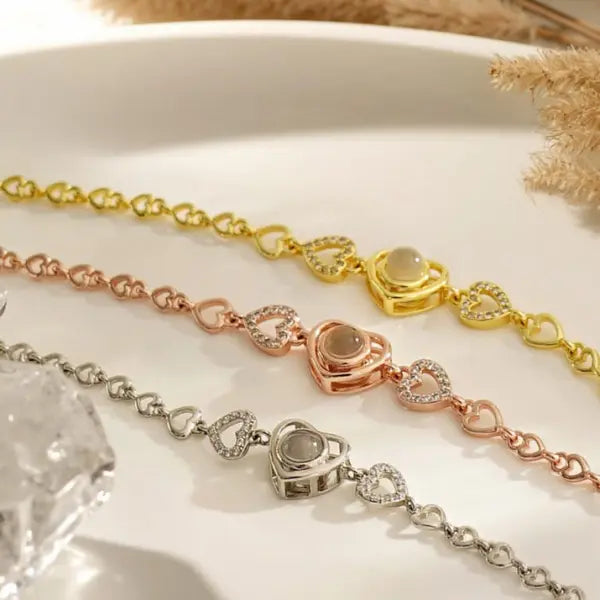 Pulseira Glow Heart - Foto Personalizável