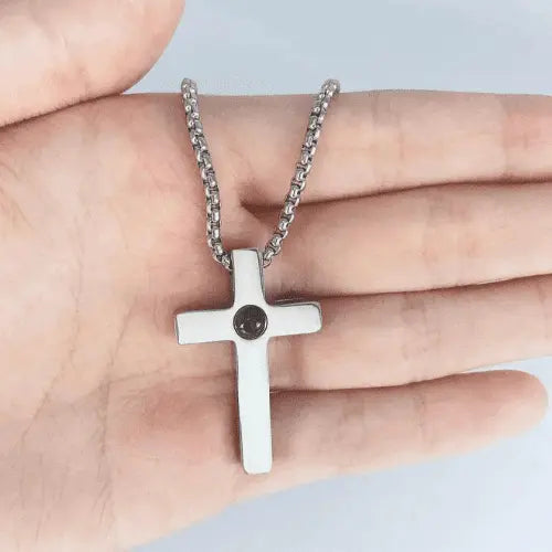 Colar Cruz - Foto + Escrita Personalizável - My Store