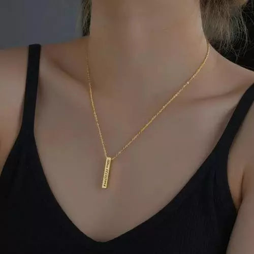 Colar Barra - Escrita Personalizável - My Store