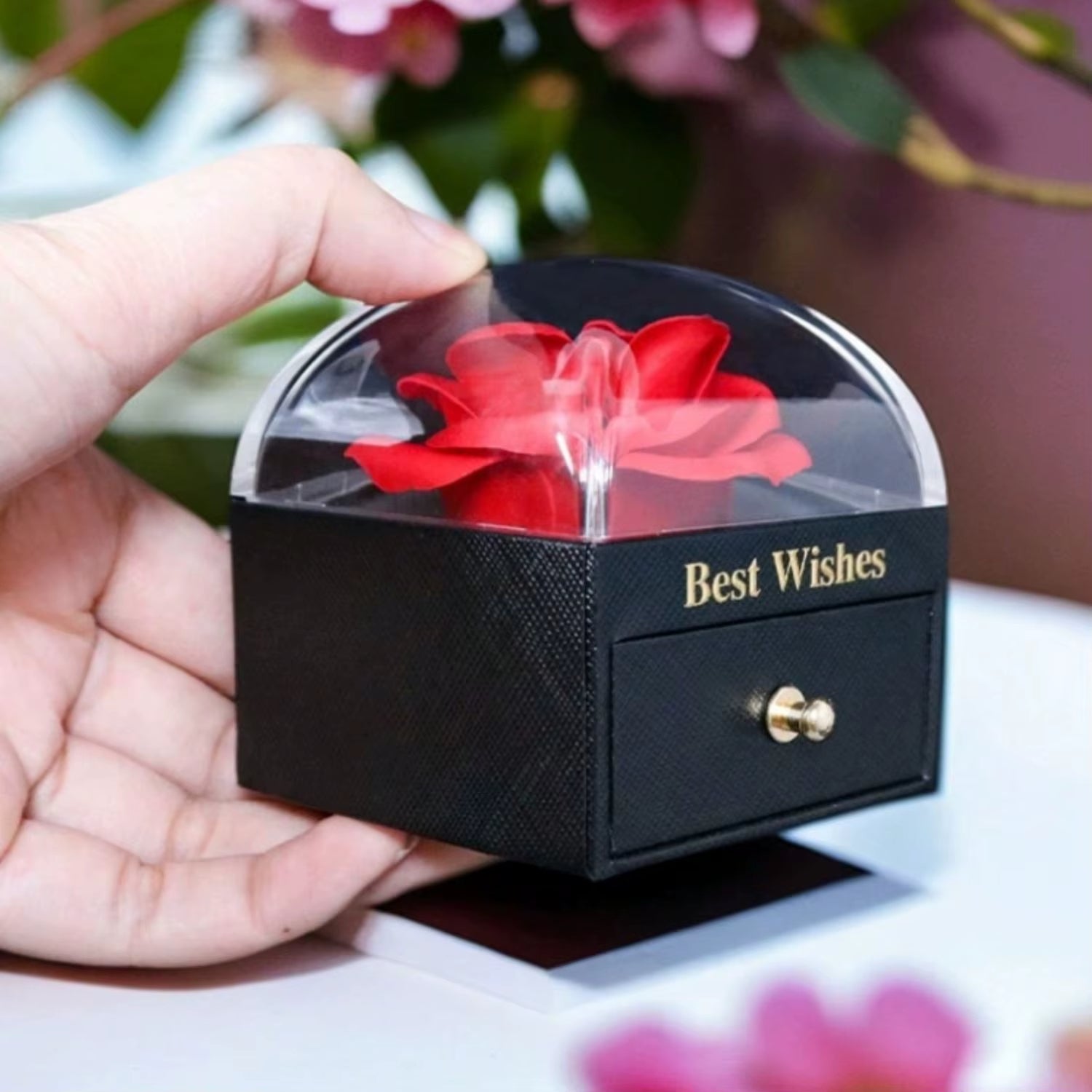 Porta-joias Rosa Eterna