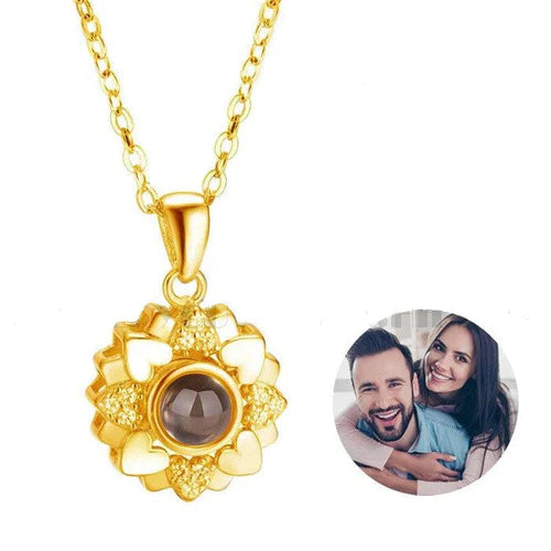 Colar Flores Eternas - Foto Personalizável