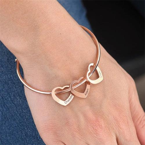 Pulseira Corações - Personalizada com Nomes - My Store