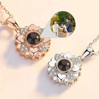 Colar Flores Eternas - Foto Personalizável