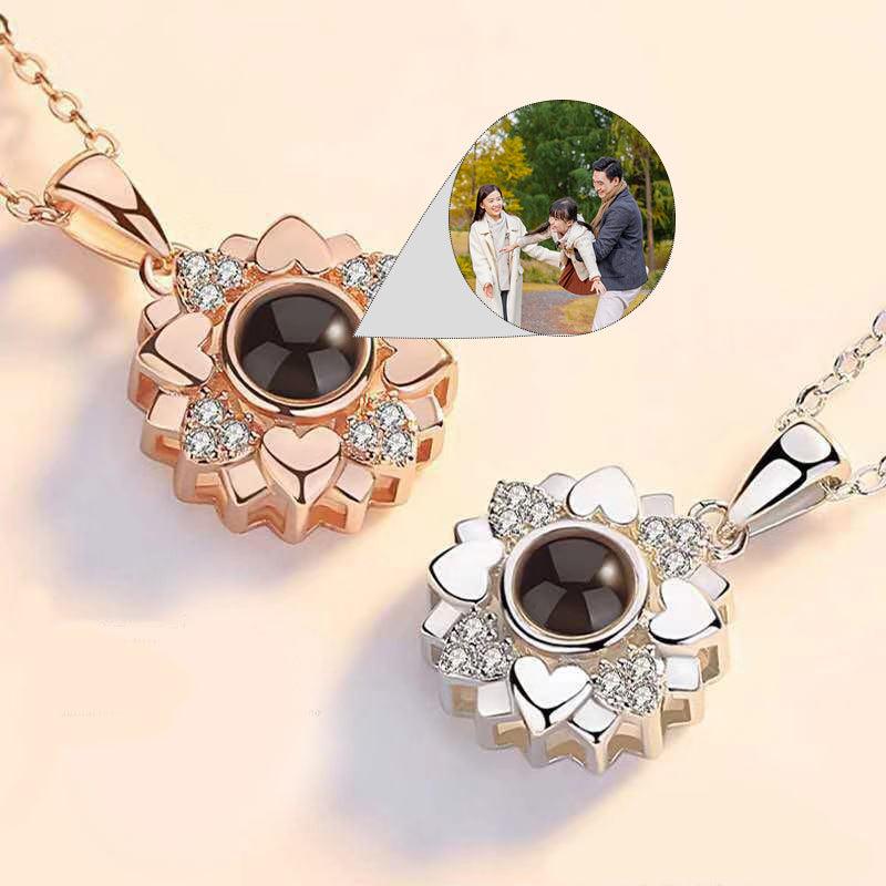 Colar Flores Eternas - Foto Personalizável