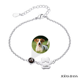 Pulseira Patinhas - Foto + Nome Personalizável