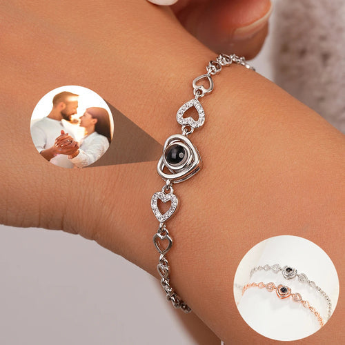 Pulseira Corações - Foto Personalizável - My Store