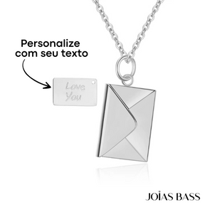 Colar Envelope - Mensagem Personalizável