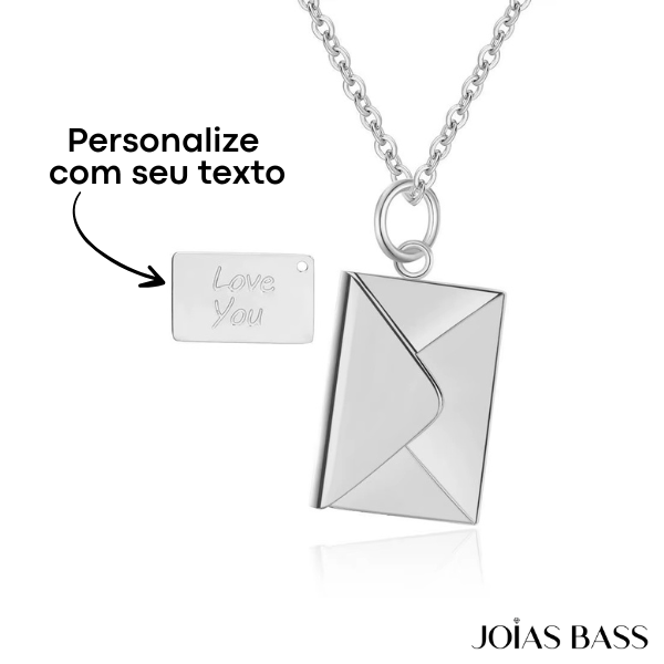 Colar Envelope - Mensagem Personalizável