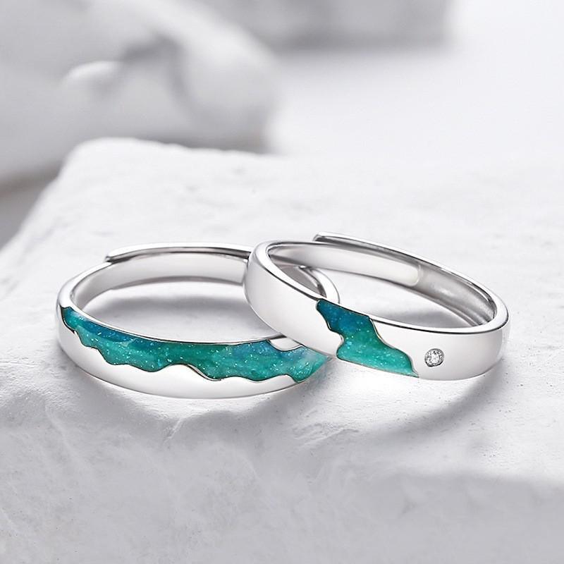 Par de Alianças - Aurora Boreal