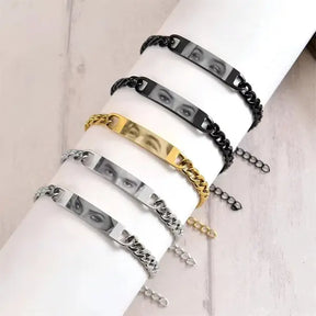 Pulseira Masculina Olhar Infinito - Foto Personalizável
