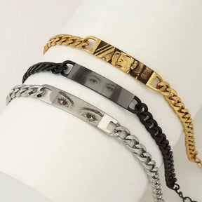 Pulseira Masculina Olhar Infinito - Foto Personalizável