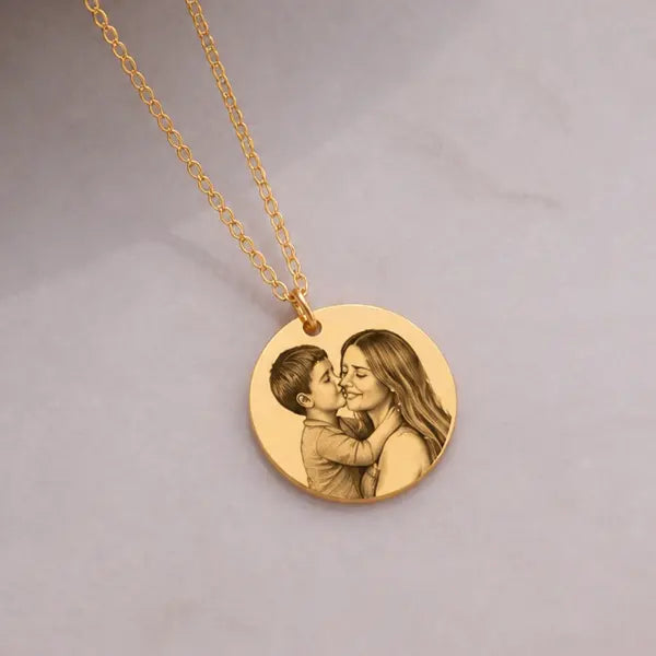Colar Mãe Eterna - Foto e Escrita Personalizável
