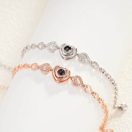 Pulseira Corações - Foto Personalizável - My Store