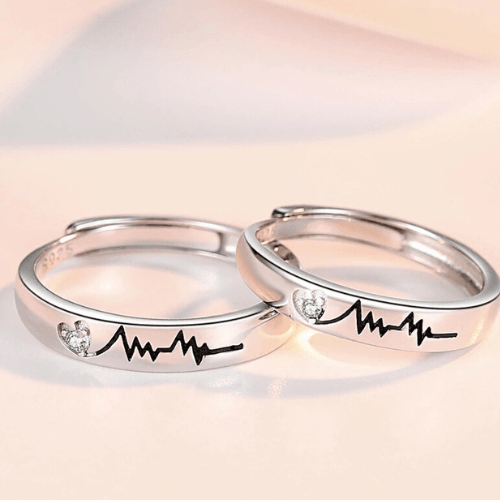 Par de Alianças - Batimentos Cardíacos - My Store