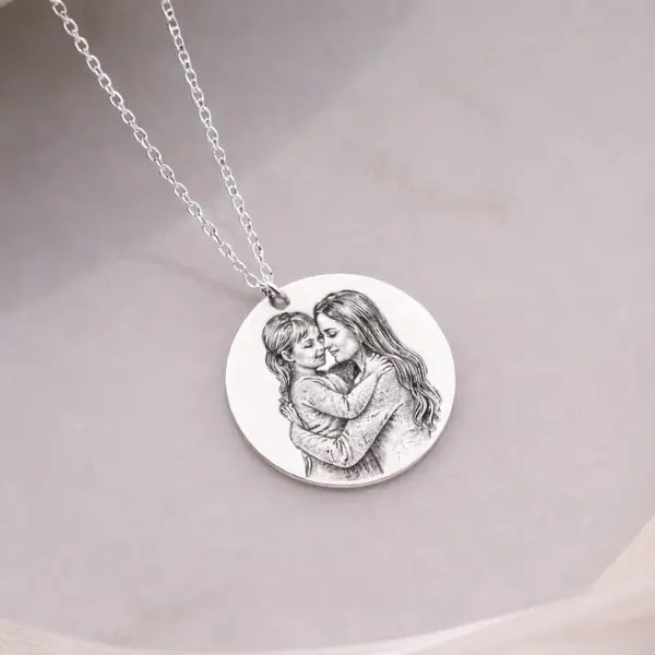 Colar Mãe Eterna - Foto e Escrita Personalizável