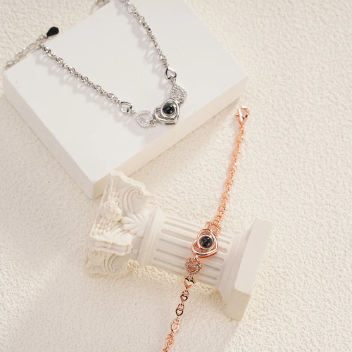 Pulseira Corações - Foto Personalizável - My Store