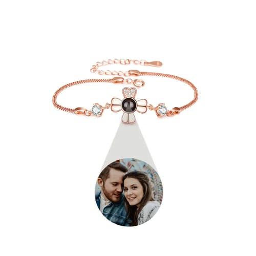Pulseira Trevo de Quatro Folhas - Foto Personalizável - My Store