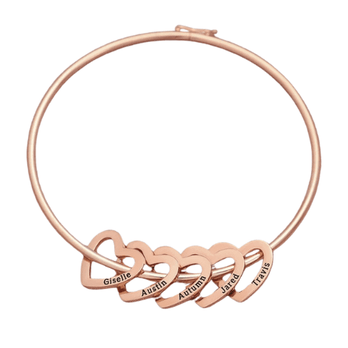 Pulseira Corações - Personalizada com Nomes - My Store