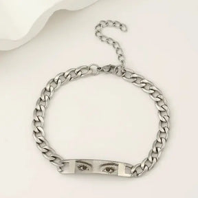 Pulseira Masculina Olhar Infinito - Foto Personalizável