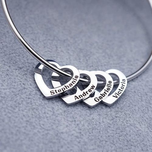 Pulseira Corações - Personalizada com Nomes - My Store