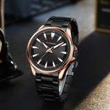 Preto com rose gold