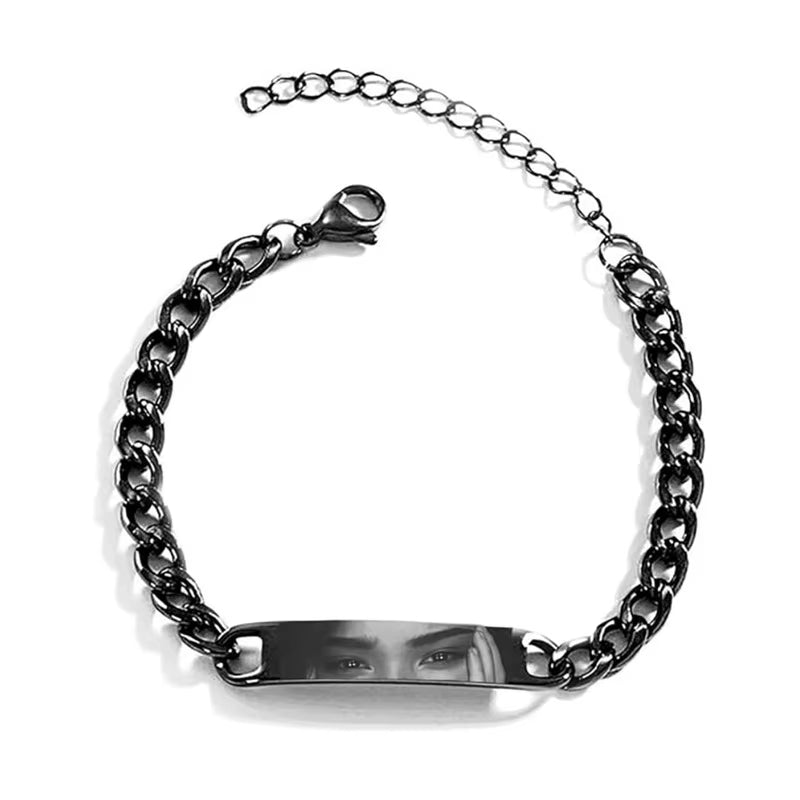 Pulseira Masculina Olhar Infinito - Foto Personalizável