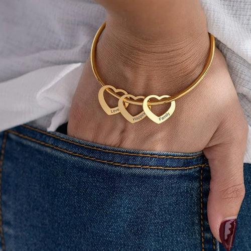 Pulseira Corações - Personalizada com Nomes - My Store