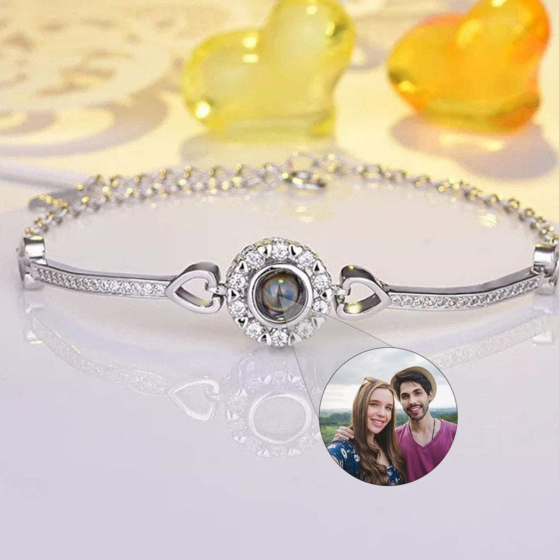 Pulseira Cravejada - Foto Personalizável
