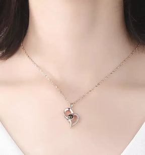 Conjunto Colar + Caixa - "Eu te amo" em 100 idiomas - My Store