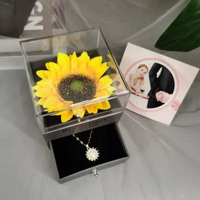 Colar Meu Raio de Sol + Caixa com Girassol - My Store