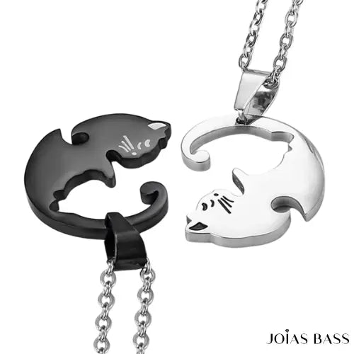 Par de Colares - Gatinhos Yin-Yang