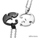 Par de Colares - Gatinhos Yin-Yang