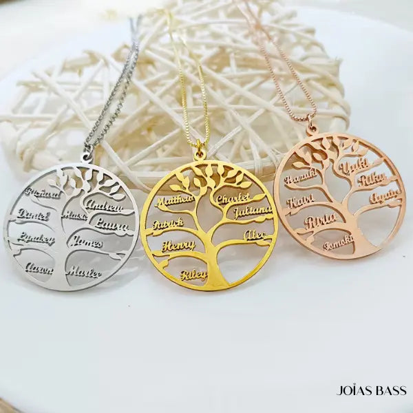 Colar Árvore da Vida - Nomes Personalizáveis