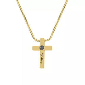 Colar Cruz - Foto + Escrita Personalizável - My Store