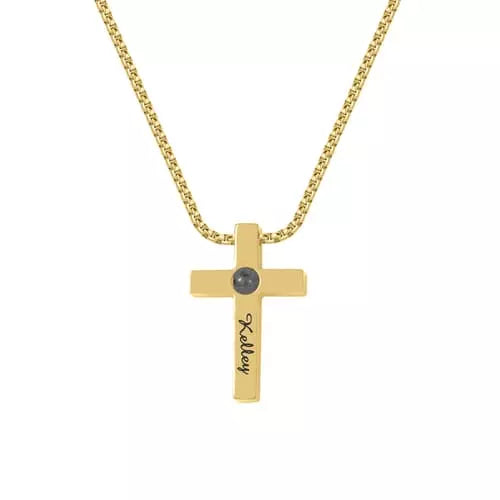 Colar Cruz - Foto + Escrita Personalizável - My Store
