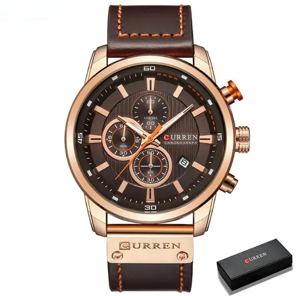 Relógio Masculino - Curren Elegance Couro