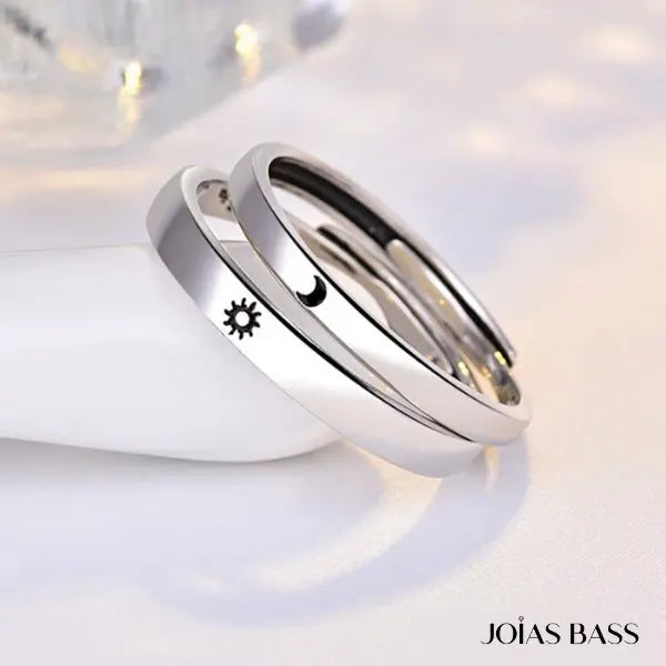 Par de Alianças - Sol e Lua