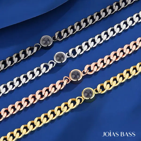 Pulseira Masculina Memórias - Foto Personalizável