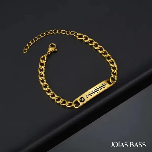 Pulseira Masculina Spotify - Música Personalizável