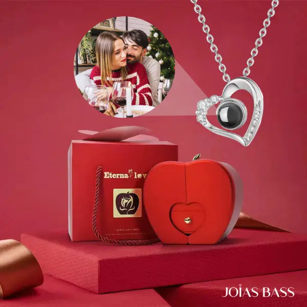 Colar Memórias Brilhantes - Foto Personalizável + Caixa Encantada