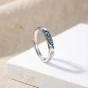 Par de Alianças - A Noite Estrelada de Van Gogh