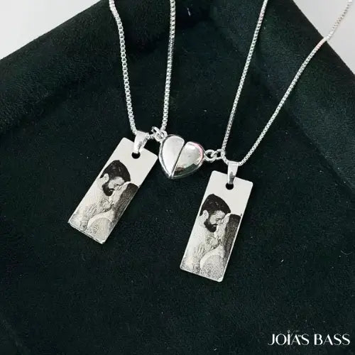 Par de Colares Nós 2 - Foto Personalizável
