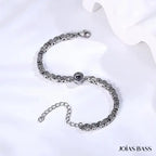 Pulseira Masculina Entrelaços - Foto Personalizável